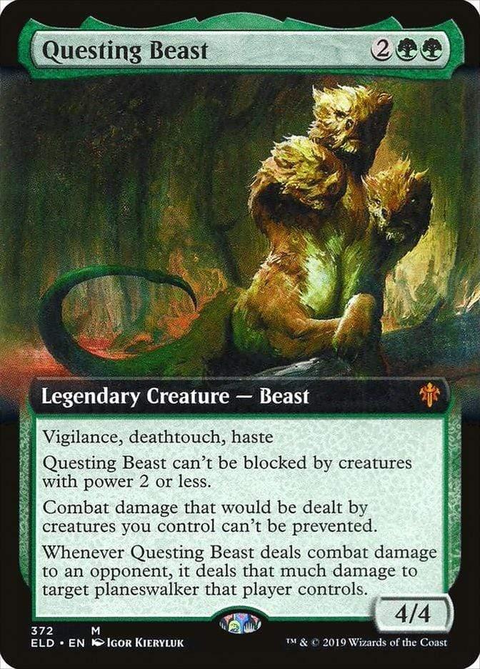 Magic: The Gathering MTG Single Questing Beast (Extended) [Throne of Eldraine]
