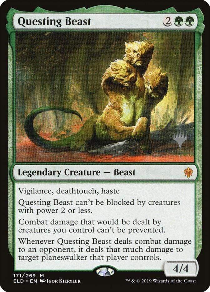 Magic: The Gathering MTG Single Questing Beast (Promo Pack) [Throne of Eldraine Promos]