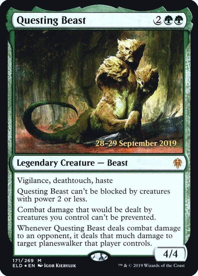 Magic: The Gathering MTG Single Questing Beast  [Throne of Eldraine Prerelease Promos]