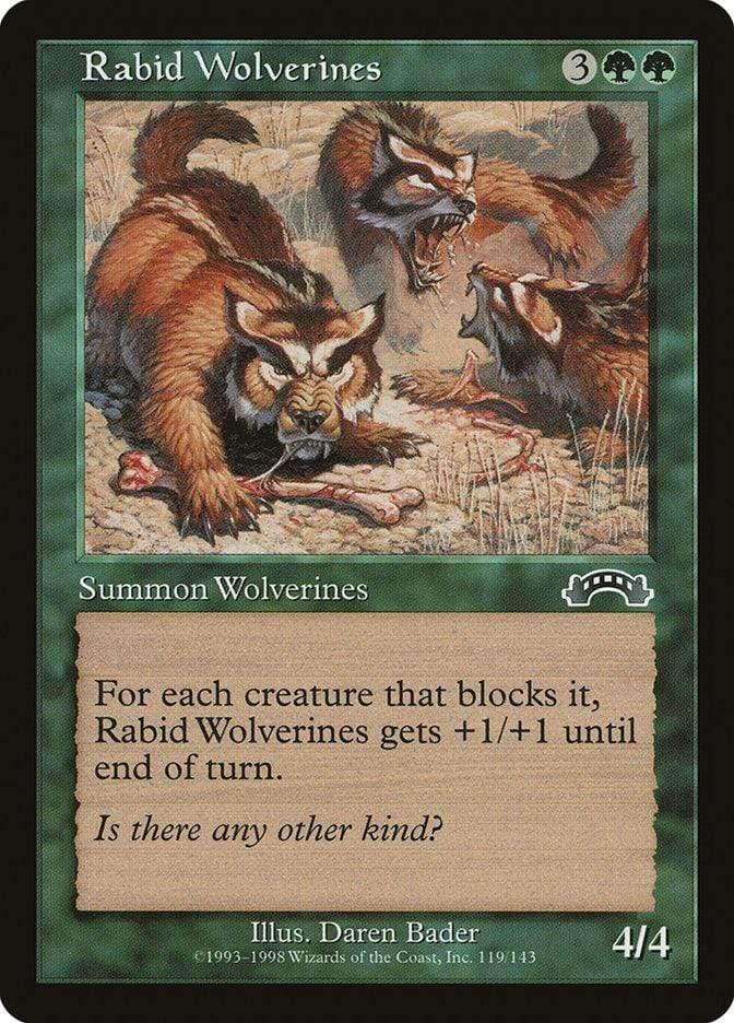Magic: The Gathering MTG Single Rabid Wolverines [Exodus]