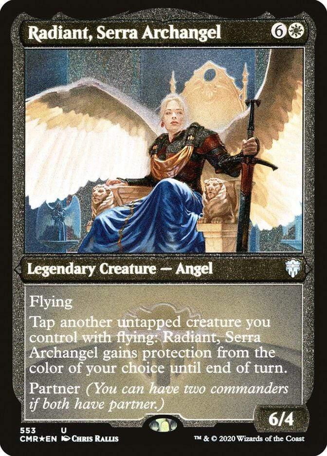 Magic: The Gathering MTG Single Radiant, Serra Archangel [Commander Legends Etched]