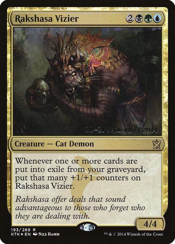 Magic: The Gathering MTG Single Rakshasa Vizier  [Khans of Tarkir Prerelease Promos]