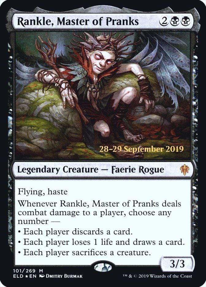 Magic: The Gathering MTG Single Rankle, Master of Pranks  [Throne of Eldraine Prerelease Promos]