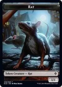Magic: The Gathering MTG Single Rat // Food (16) Double-sided Token [Throne of Eldraine]