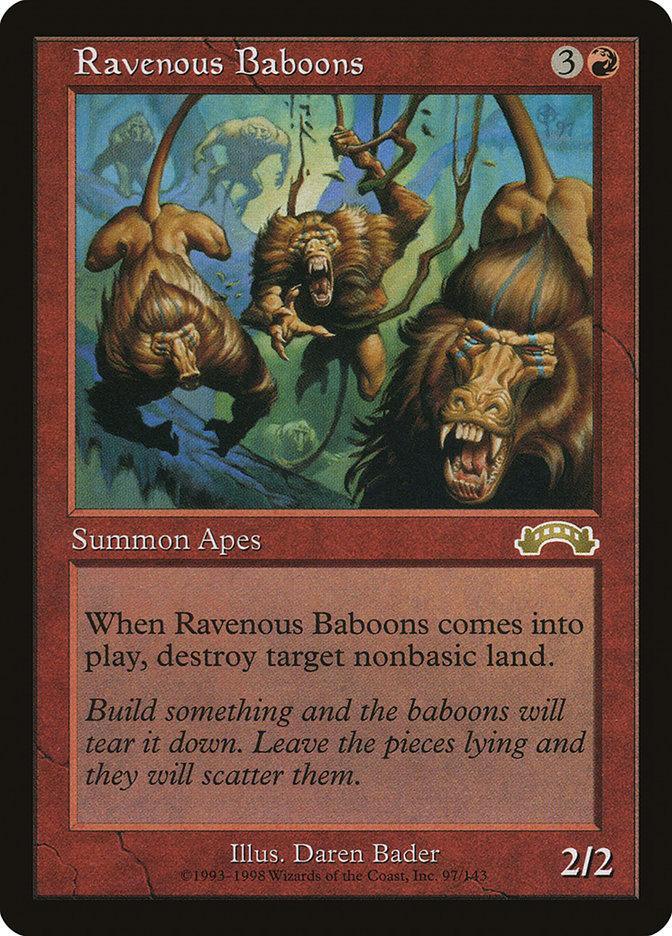 Magic: The Gathering MTG Single Ravenous Baboons [Exodus]