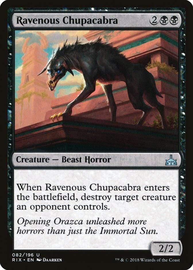 Magic: The Gathering MTG Single Ravenous Chupacabra [Rivals of Ixalan]