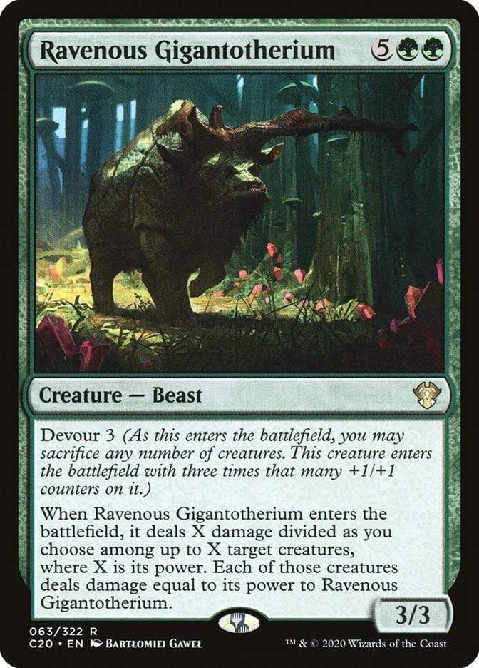 Magic: The Gathering MTG Single Ravenous Gigantotherium [Commander 2020]