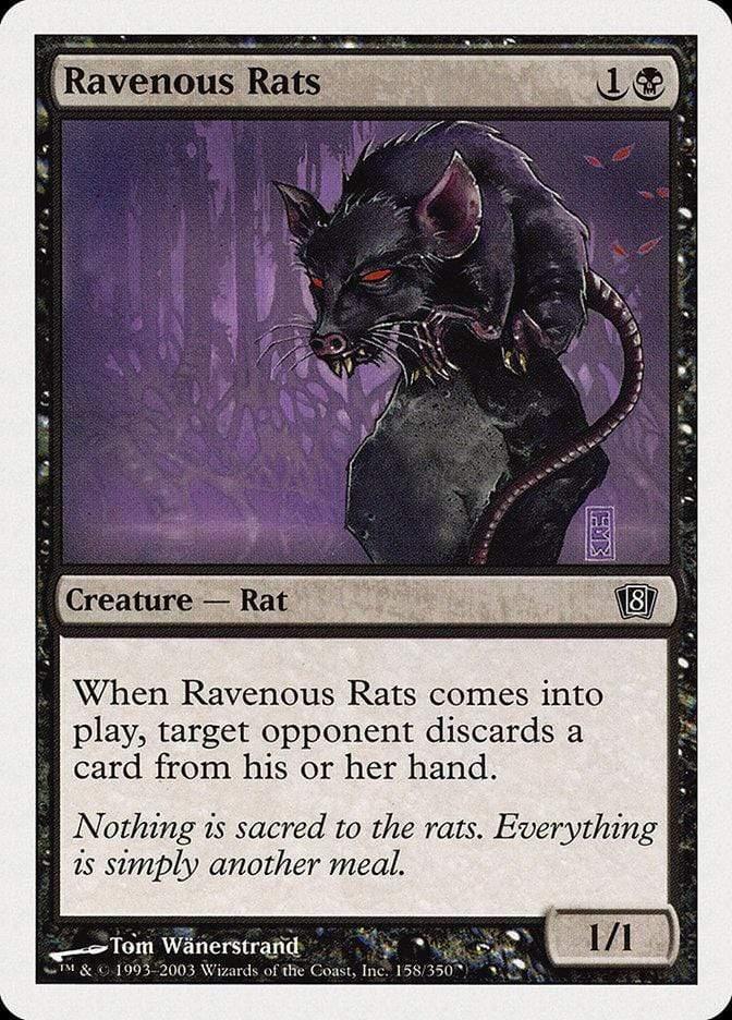 Magic: The Gathering MTG Single Ravenous Rats [Eighth Edition]