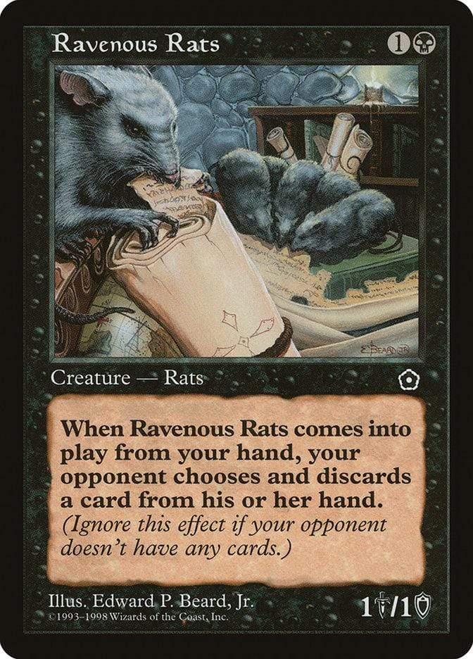 Magic: The Gathering MTG Single Ravenous Rats [Portal Second Age]