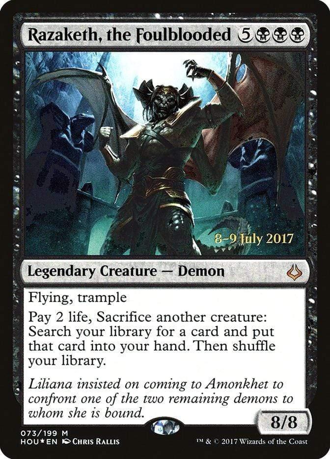 Magic: The Gathering MTG Single Razaketh, the Foulblooded  [Hour of Devastation Prerelease Promos]