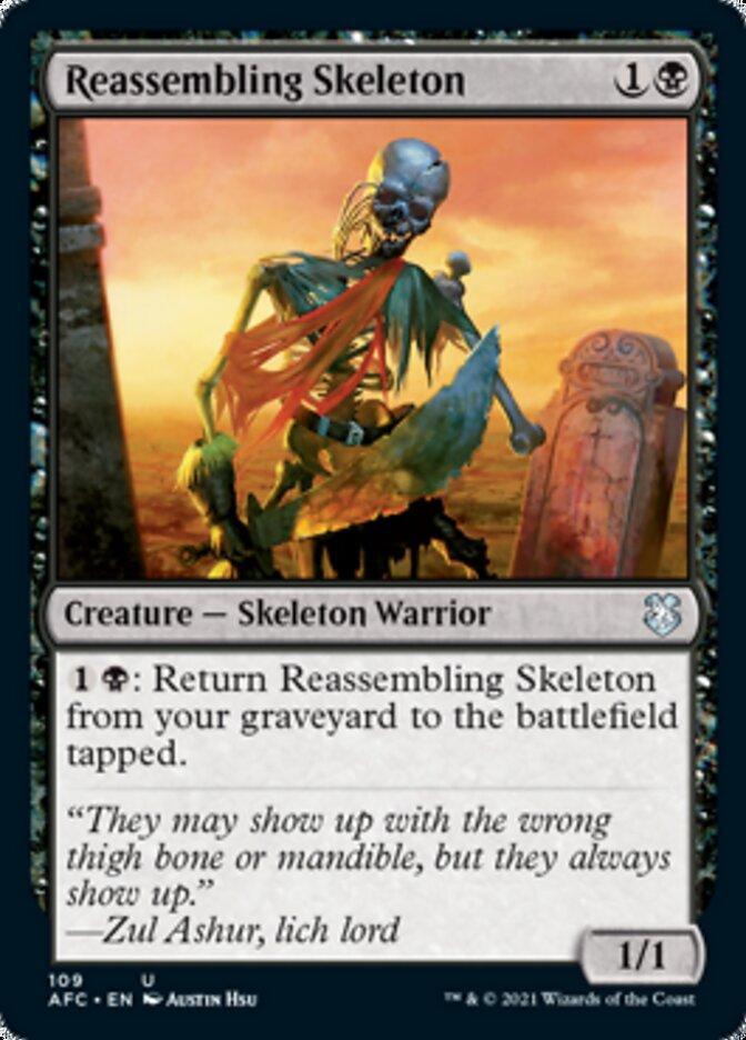 Magic: The Gathering MTG Single Reassembling Skeleton [Dungeons & Dragons: Adventures in the Forgotten Realms Commander]