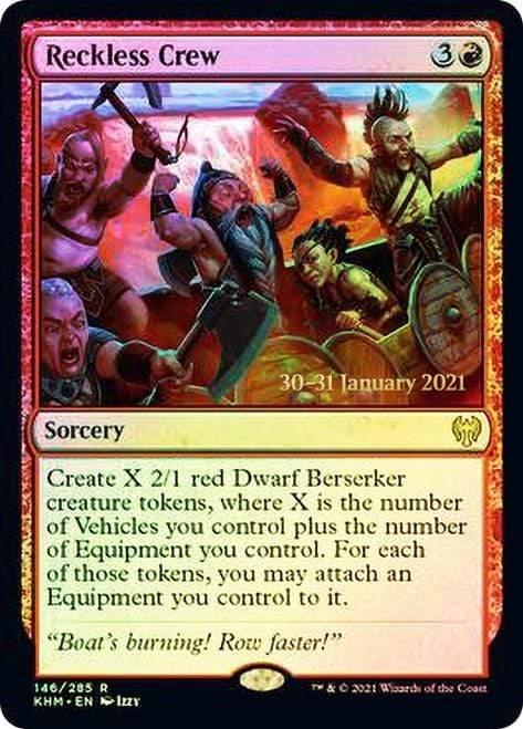 Magic: The Gathering MTG Single Reckless Crew  [Kaldheim Prerelease Promos]