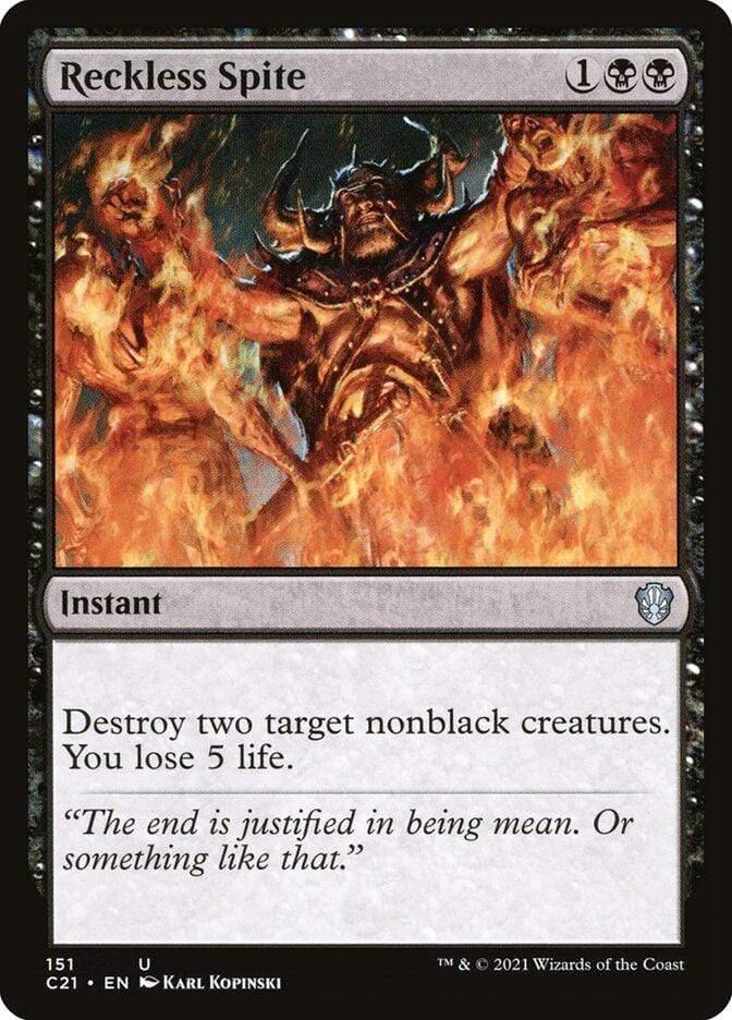 Magic: The Gathering MTG Single Reckless Spite [Commander 2021]