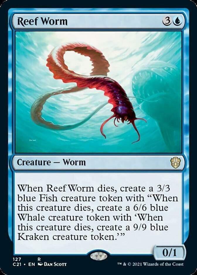 Magic: The Gathering MTG Single Reef Worm [Commander 2021]
