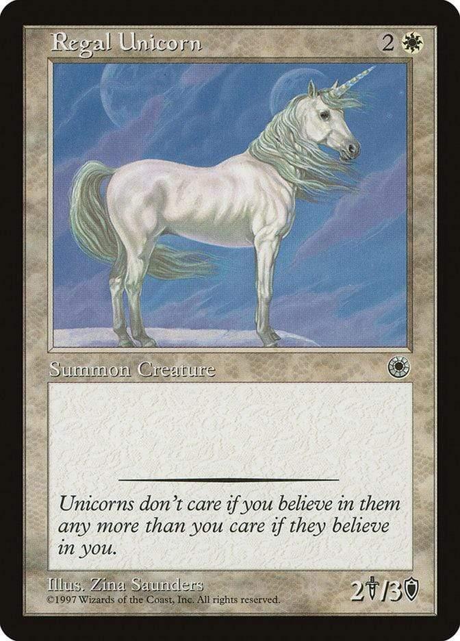 Magic: The Gathering MTG Single Regal Unicorn [Portal]