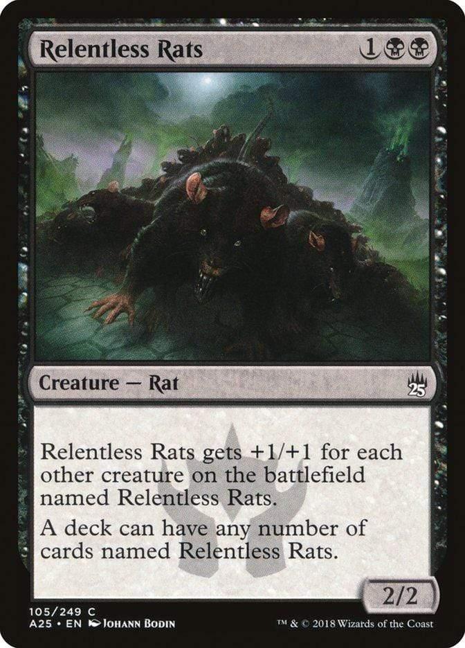 Magic: The Gathering MTG Single Relentless Rats [Masters 25]