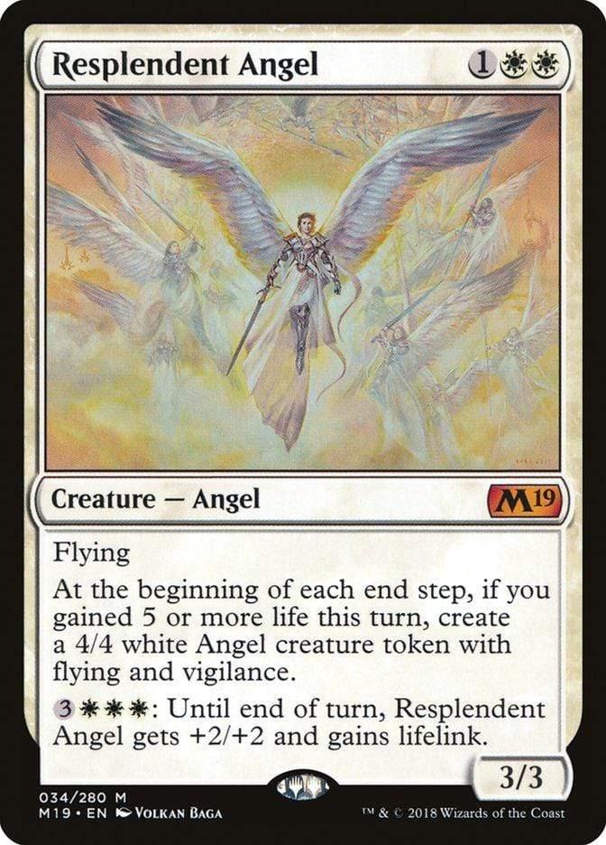 Magic: The Gathering MTG Single Resplendent Angel [Core Set 2019]