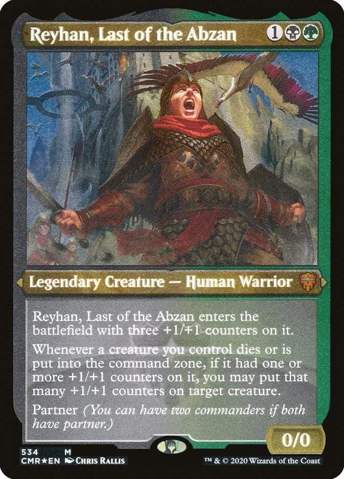 Magic: The Gathering MTG Single Reyhan, Last of the Abzan [Commander Legends Etched]