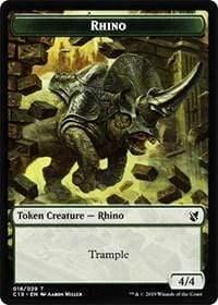 Magic: The Gathering MTG Single Rhino // Egg Double-sided Token [Commander 2019]