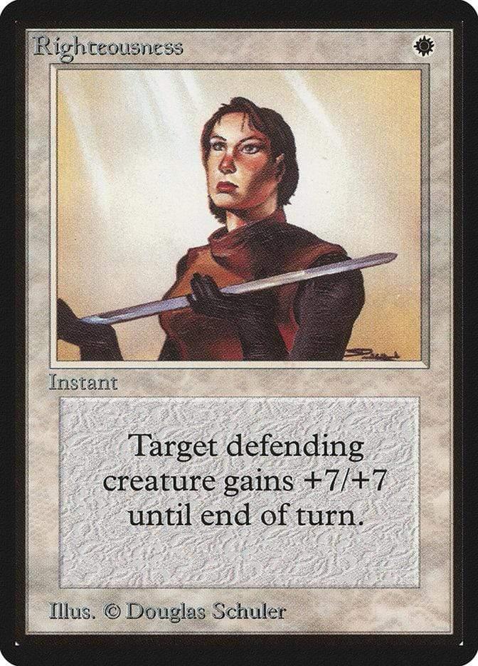 Magic: The Gathering MTG Single Righteousness [Limited Edition Beta]