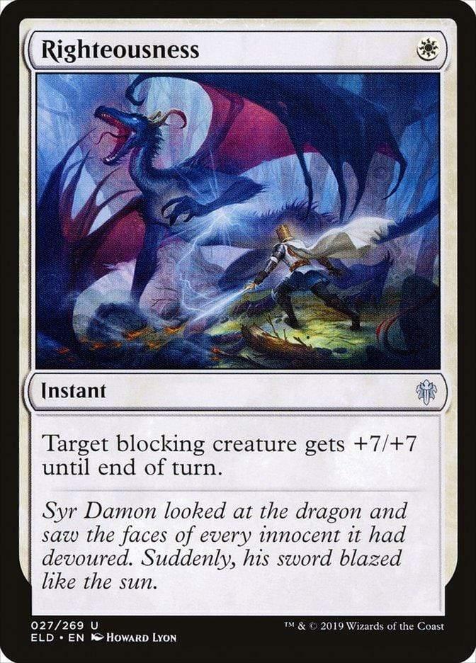 Magic: The Gathering MTG Single Righteousness [Throne of Eldraine]