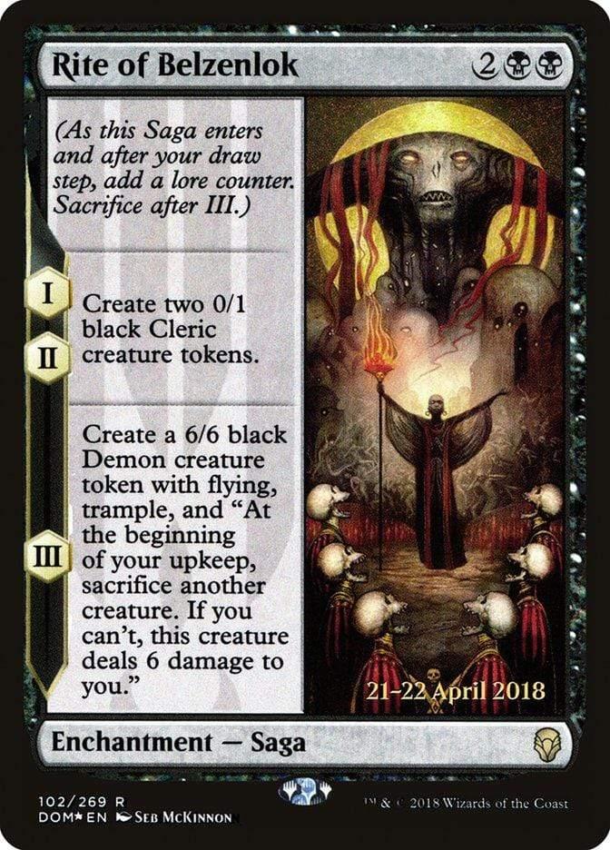 Magic: The Gathering MTG Single Rite of Belzenlok  [Dominaria Prerelease Promos]