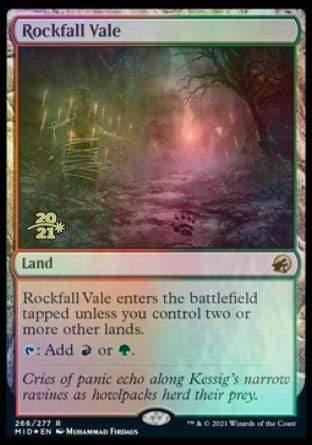 Magic: The Gathering MTG Single Rockfall Vale [Innistrad: Midnight Hunt Prerelease Promos]