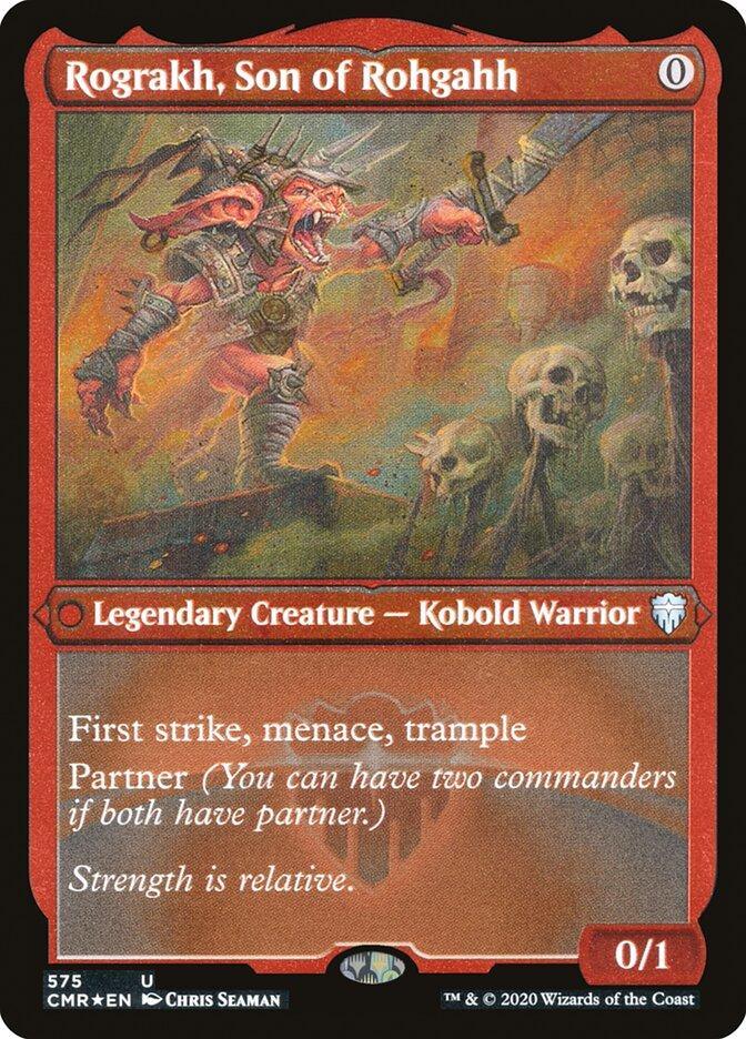 Magic: The Gathering MTG Single Rograkh, Son of Rohgahh [Commander Legends Etched]