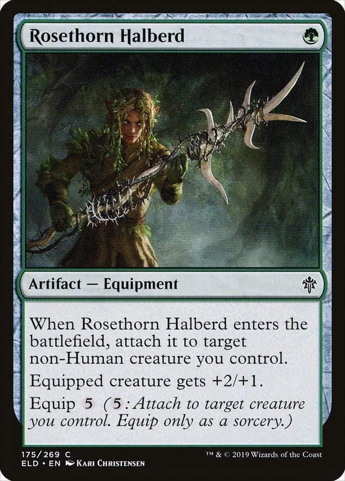 Magic: The Gathering MTG Single Rosethorn Halberd [Throne of Eldraine]