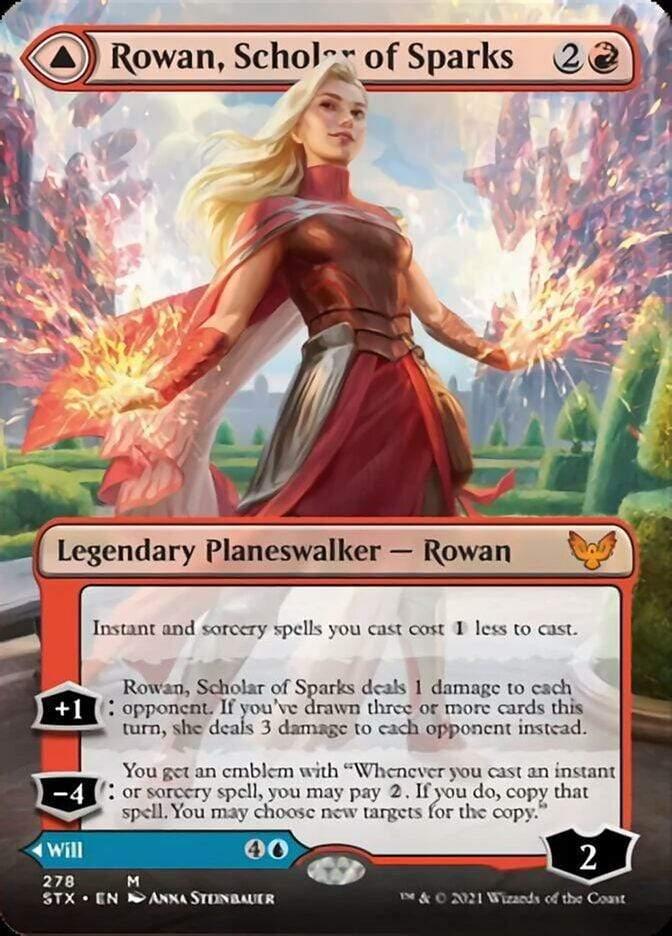 Magic: The Gathering MTG Single Rowan, Scholar of Sparks // Will, Scholar of Frost (Extended) [Strixhaven: School of Mages]