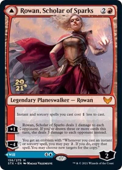 Magic: The Gathering MTG Single Rowan, Scholar of Sparks // Will, Scholar of Frost [Strixhaven: School of Mages Prerelease Promos]