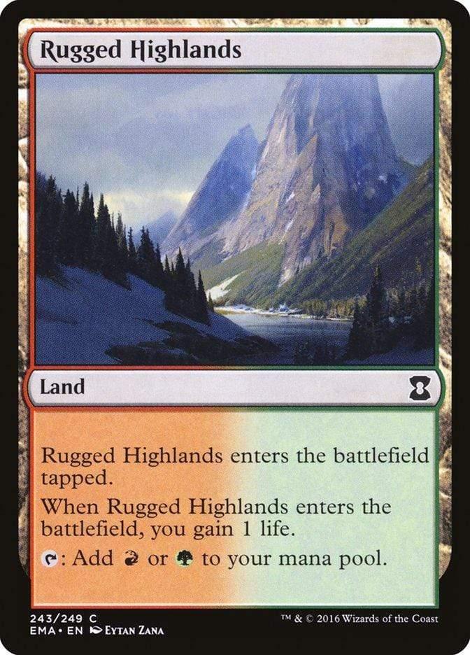 Magic: The Gathering MTG Single Rugged Highlands [Eternal Masters]