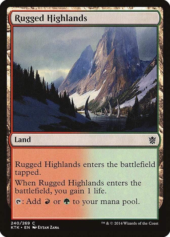 Magic: The Gathering MTG Single Rugged Highlands [Khans of Tarkir]