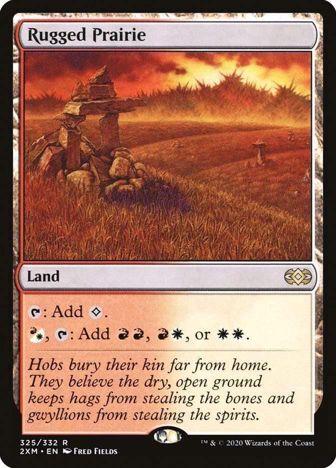 Magic: The Gathering MTG Single Rugged Prairie [Double Masters]