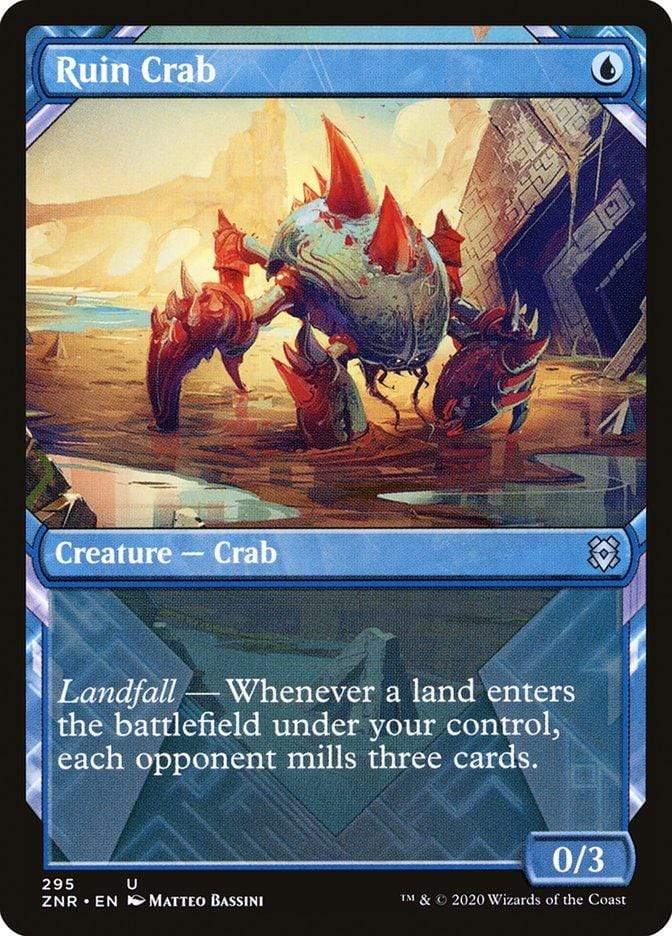 Magic: The Gathering MTG Single Ruin Crab (Showcase) [Zendikar Rising Extended Art]