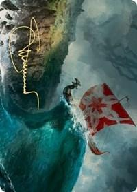Magic: The Gathering MTG Single Run Ashore Art Card (Gold-Stamped Signature) [Kaldheim: Art Series]