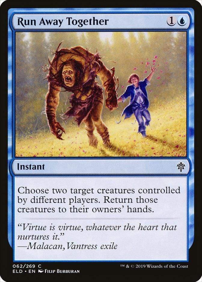Magic: The Gathering MTG Single Run Away Together [Throne of Eldraine]