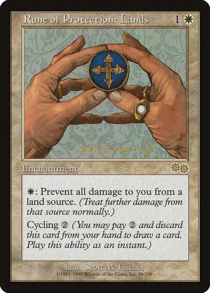 Magic: The Gathering MTG Single Rune of Protection: Lands [Urza's Saga]