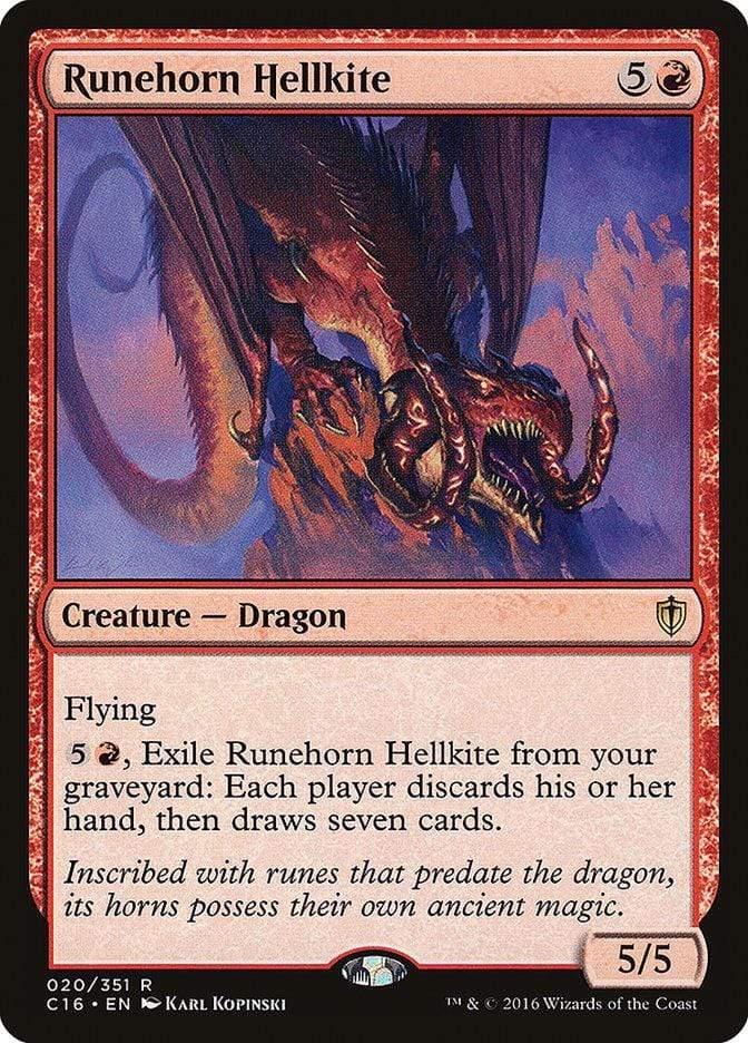 Magic: The Gathering MTG Single Runehorn Hellkite [Commander 2016]