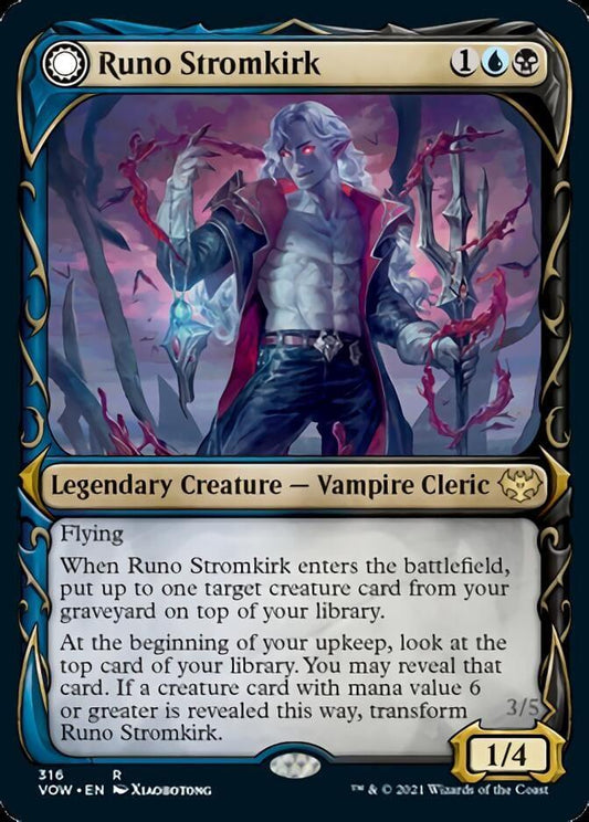 Magic: The Gathering MTG Single Runo Stromkirk // Krothuss, Lord of the Deep (Showcase Fang Frame) [Innistrad: Crimson Vow]
