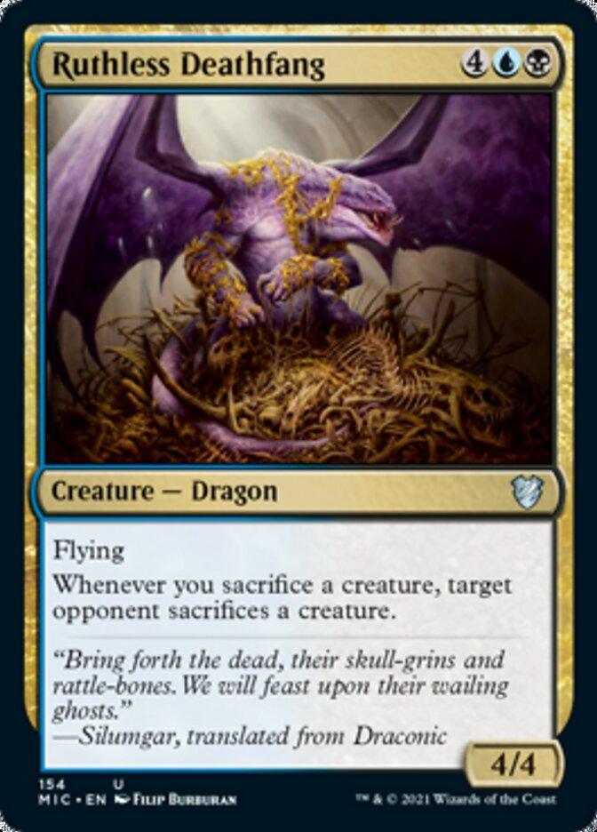 Magic: The Gathering MTG Single Ruthless Deathfang [Innistrad: Midnight Hunt Commander]