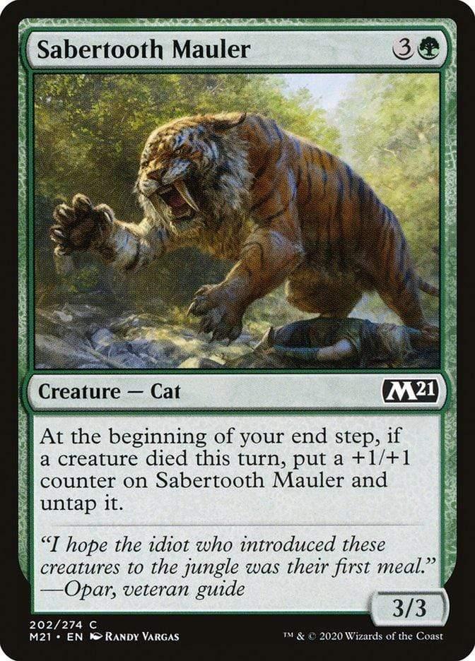 Magic: The Gathering MTG Single Sabertooth Mauler [Core Set 2021]