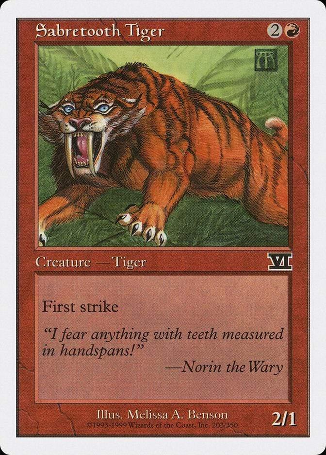 Magic: The Gathering MTG Single Sabretooth Tiger [Classic Sixth Edition]