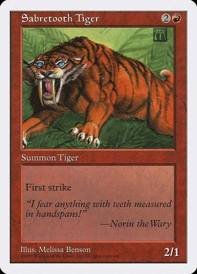 Magic: The Gathering MTG Single Sabretooth Tiger [Fifth Edition]