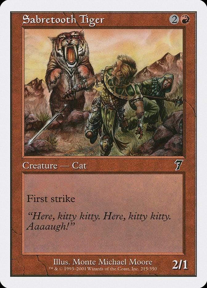Magic: The Gathering MTG Single Sabretooth Tiger [Seventh Edition]