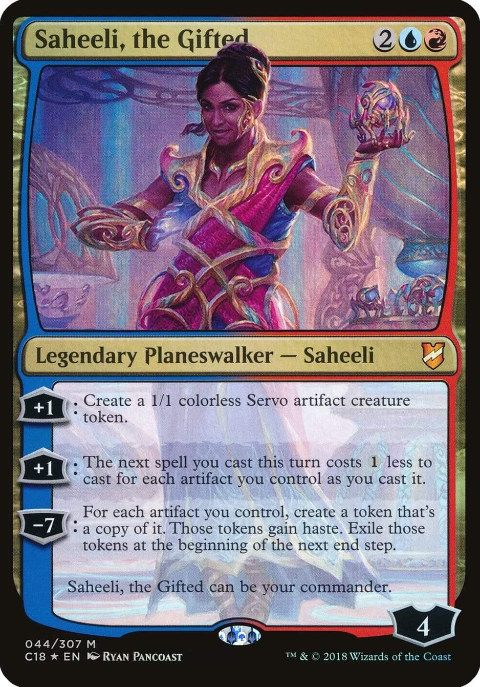 Magic: The Gathering MTG Single Saheeli, the Gifted (Oversized) [Commander 2018 Oversized]