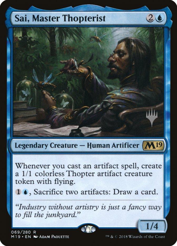 Magic: The Gathering MTG Single Sai, Master Thopterist (Promo Pack) [Core Set 2019 Promos]