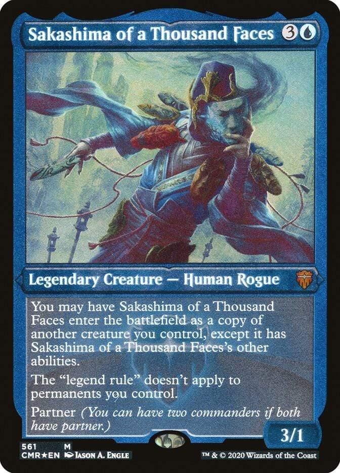 Magic: The Gathering MTG Single Sakashima of a Thousand Faces [Commander Legends Etched]