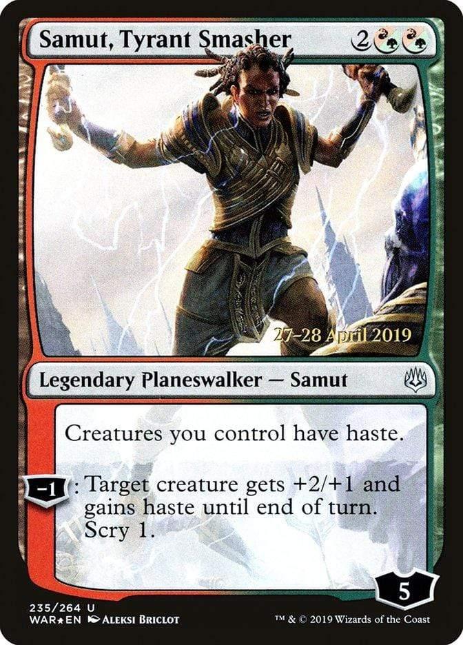 Magic: The Gathering MTG Single Samut, Tyrant Smasher  [War of the Spark Prerelease Promos]