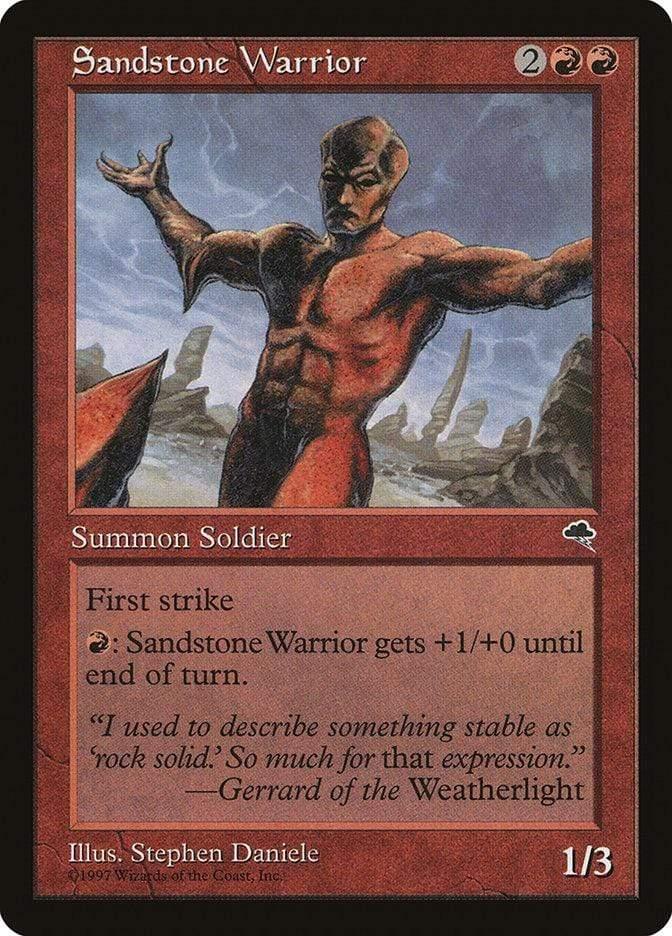 Magic: The Gathering MTG Single Sandstone Warrior [Tempest]